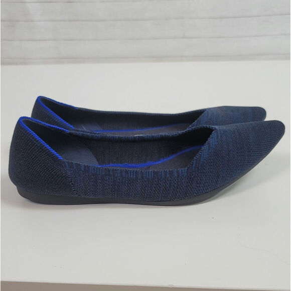 ROTHY'S THE POINT FLATS IN INDIGO HEATHER, SZ 9 - Picture 5 of 14
